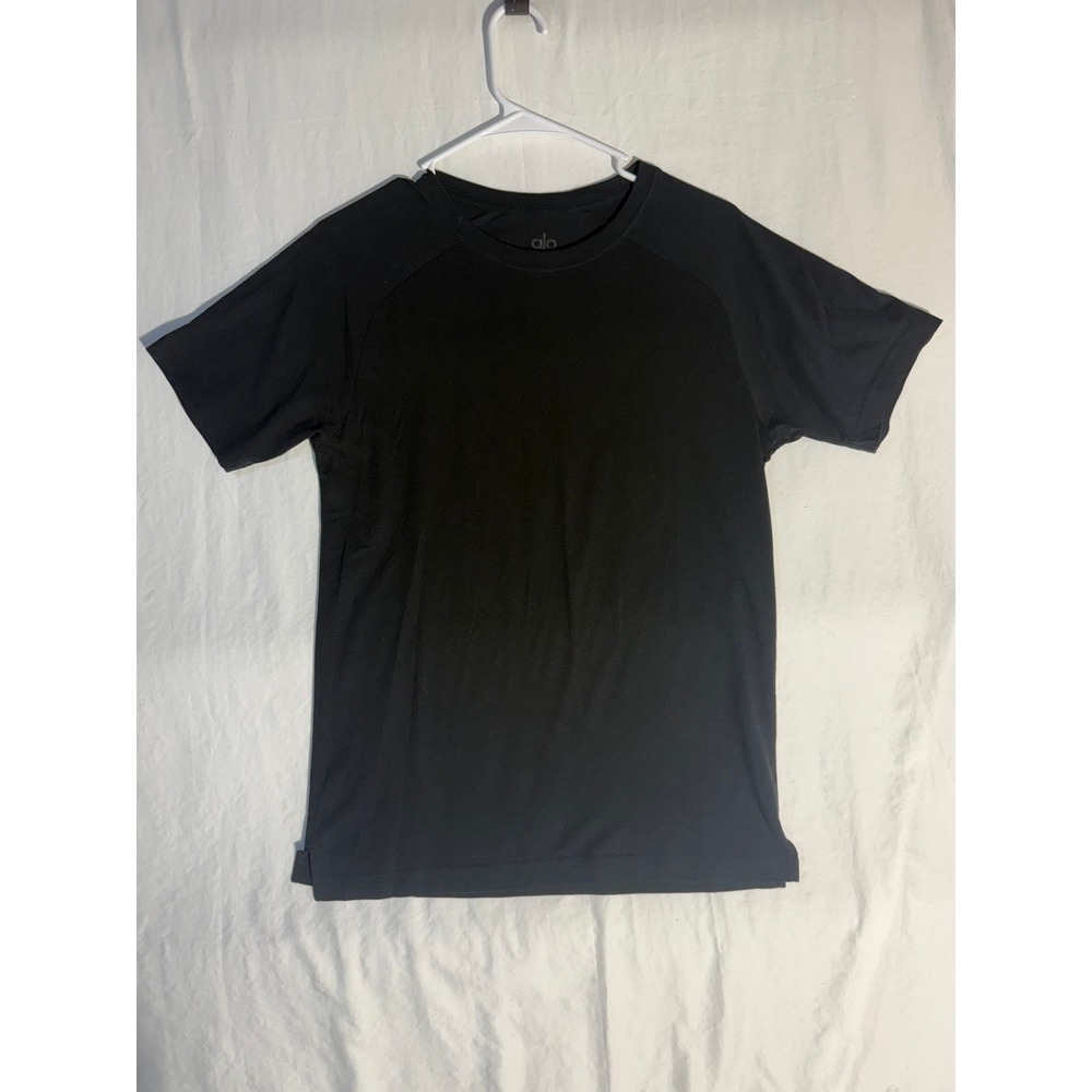 Alo Yoga Black Raglan Short Sleeve Activewear T-Shirt Size S